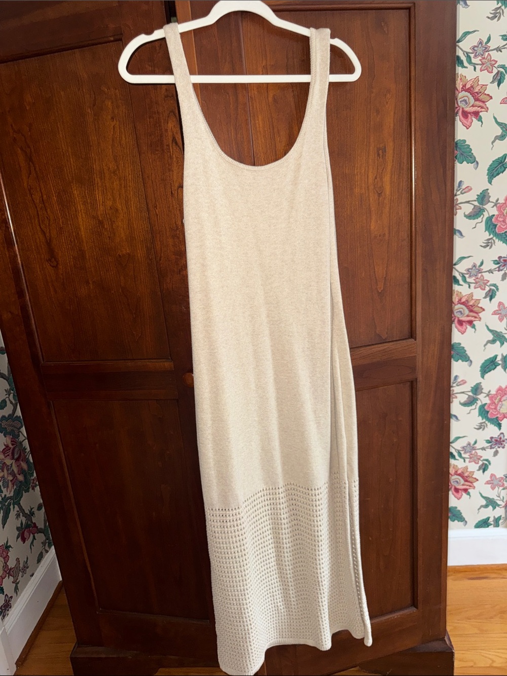 Universal Thread Cream Sleeveless Knit Maxi Dress